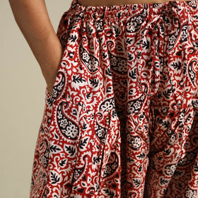 White Bagh Block Print Natural Dyed Cotton Salwar