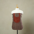 Buy Red Bagh Print Patchwork Cotton Kurta Material