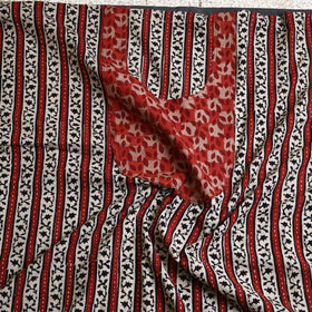 Buy Red Bagh Print Patchwork Cotton Kurta Material