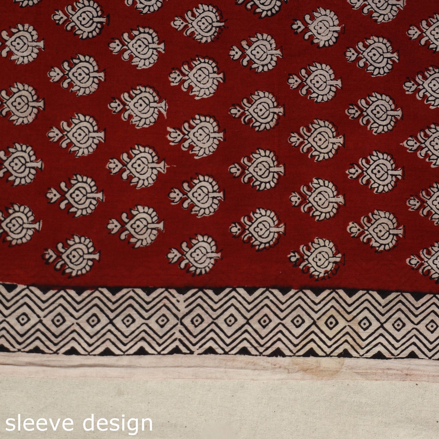 Red - bagh patchwork cotton unstitched kurta material