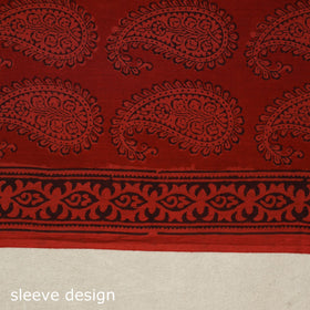 Red - bagh patchwork cotton unstitched kurta material