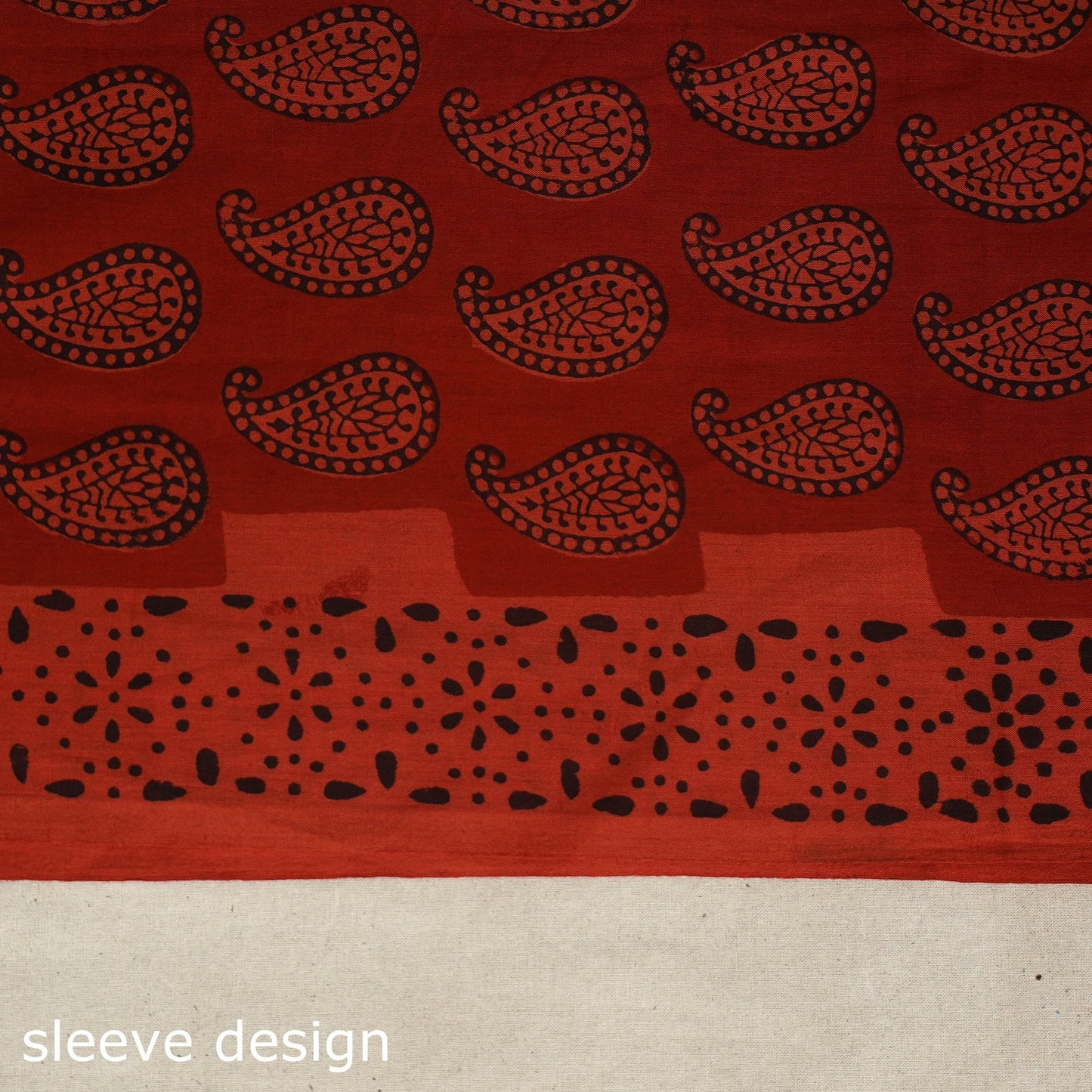 Red - bagh patchwork cotton unstitched kurta material
