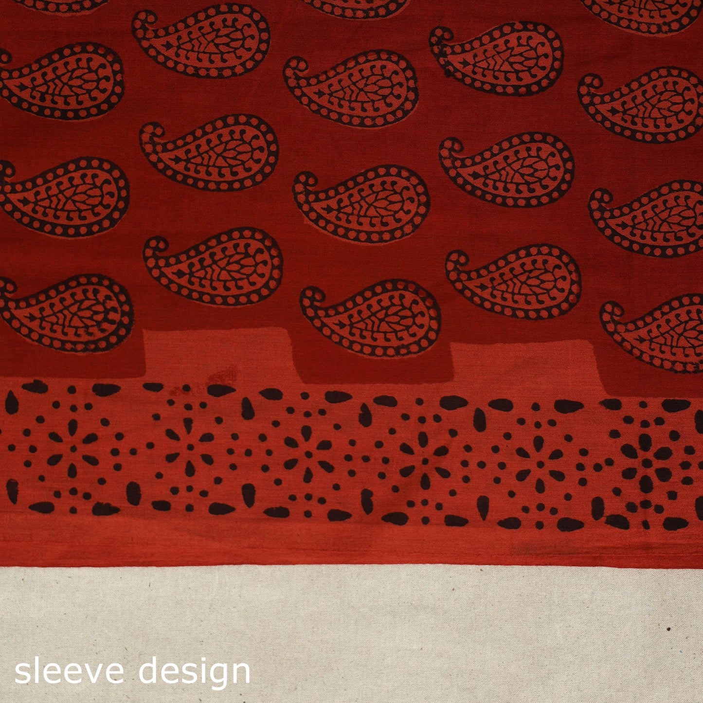 Red - bagh patchwork cotton unstitched kurta material