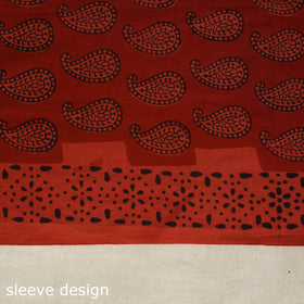 Red - bagh patchwork cotton unstitched kurta material