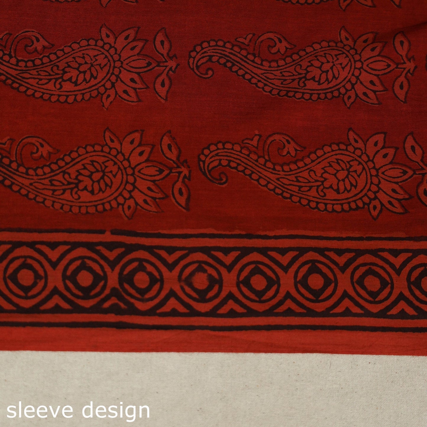 Red - bagh patchwork cotton unstitched kurta material (3m)