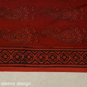 Red - bagh patchwork cotton unstitched kurta material (3m)