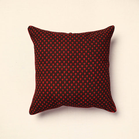 Red Bagh Block Printed Cotton Cushion Cover