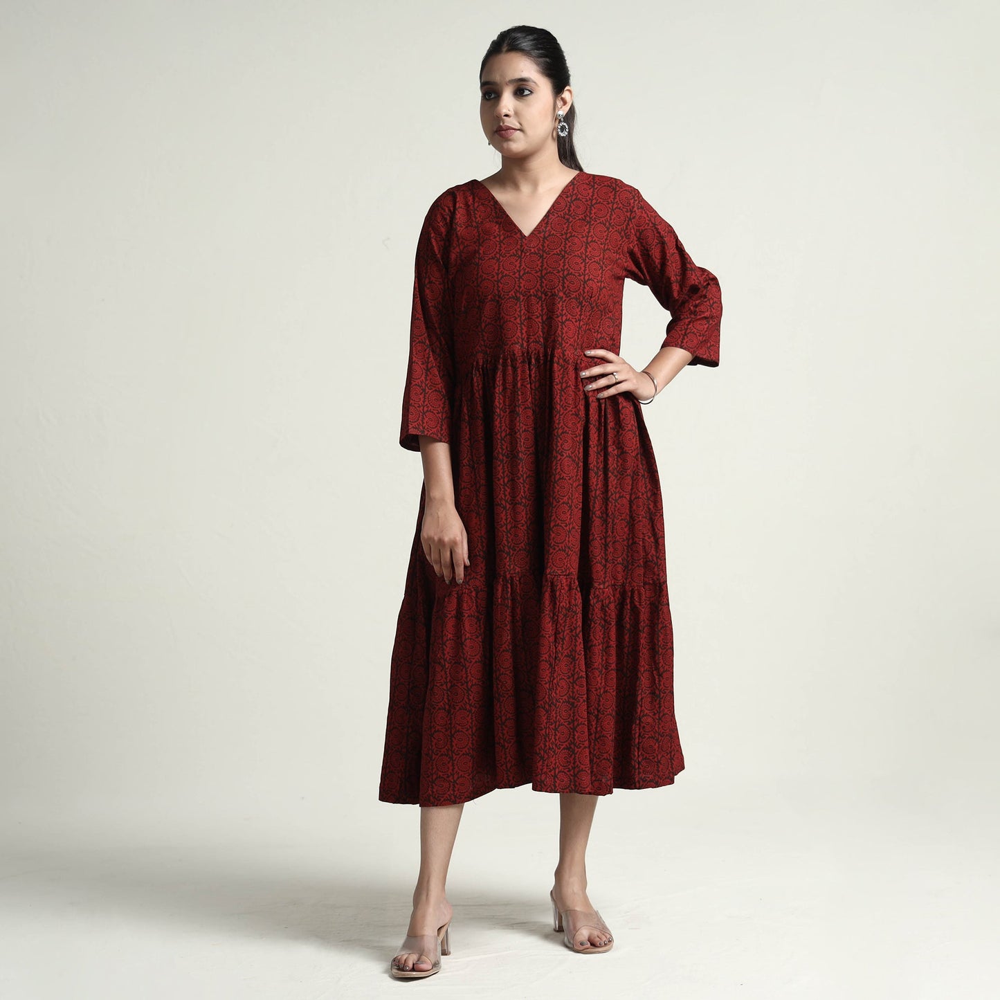  Bagh Block Printed Cotton Dress 