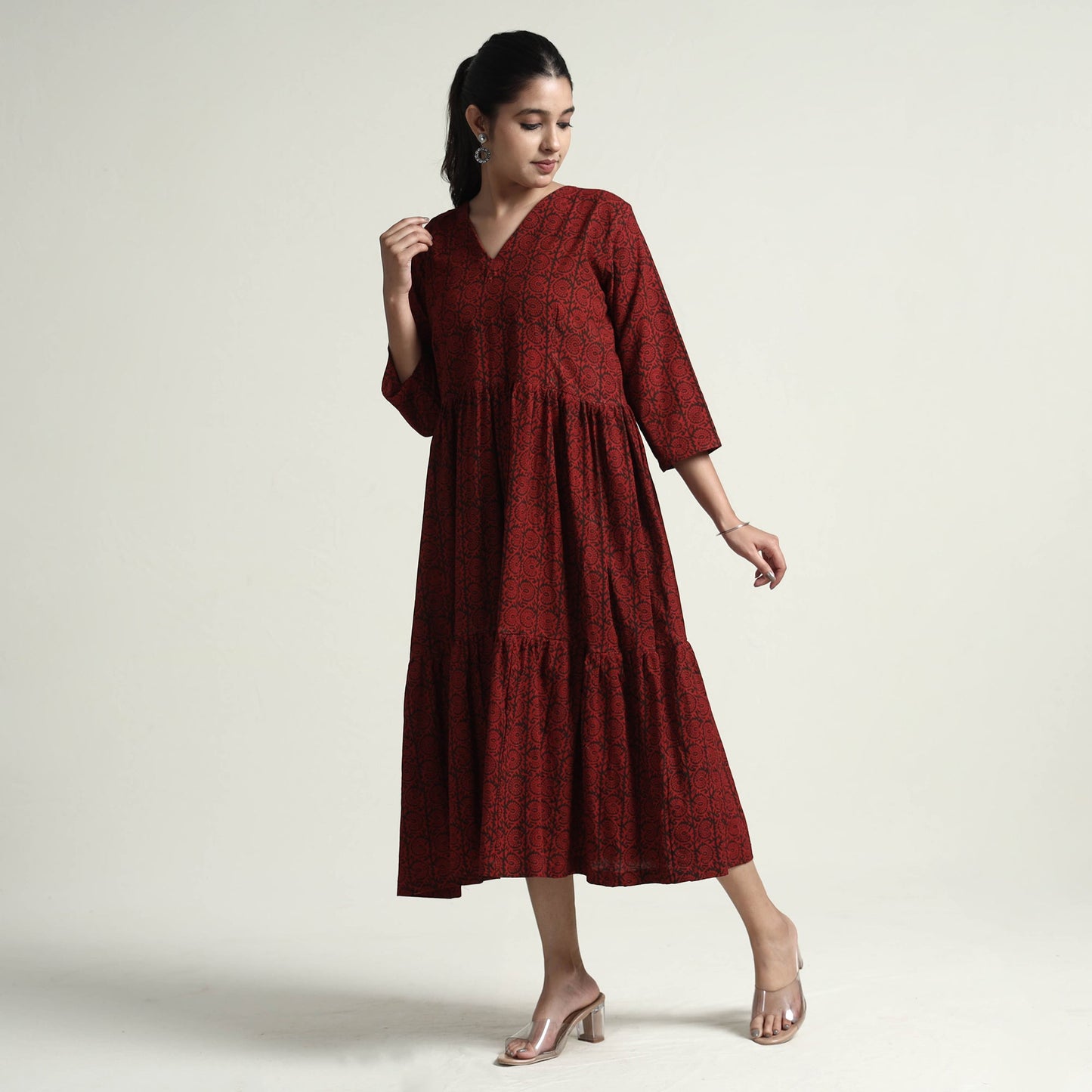  Bagh Block Printed Cotton Dress 
