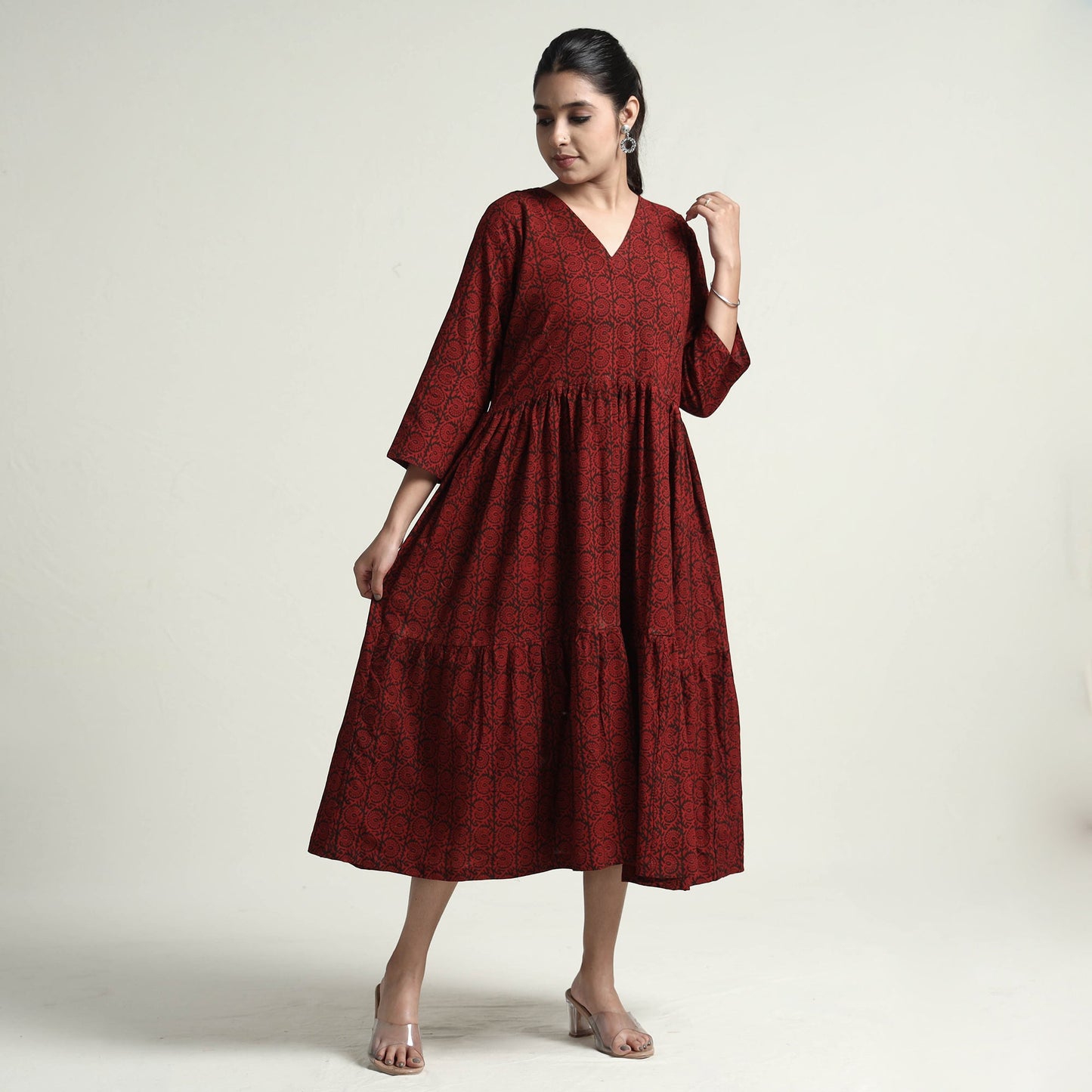  Bagh Block Printed Cotton Dress 