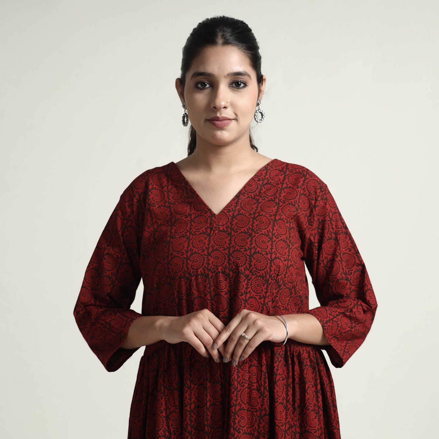  Bagh Block Printed Cotton Dress 