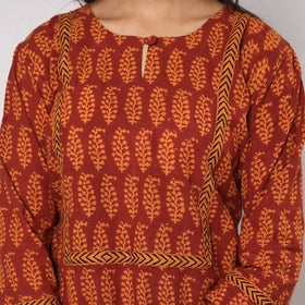 Buy Bagh Block Printed Cotton Kurta with Palazzo & Dupatta Set Online at iTokri.com