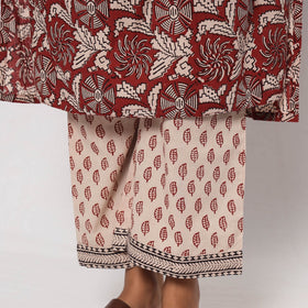  Bagh Block Printed Cotton Kurta with Palazzo & Dupatta Set 