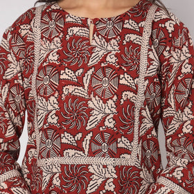  Bagh Block Printed Cotton Kurta with Palazzo & Dupatta Set 