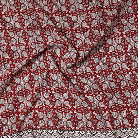  Red Bagh Block Printed Cotton Precut Fabric