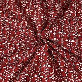 Red - Bagh Block Printed Cotton Single Bed Cover with Pillow Covers (94 x 64 in)