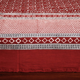 Red - Bagh Block Printed Cotton Single Bed Cover with Pillow Covers (94 x 64 in)
