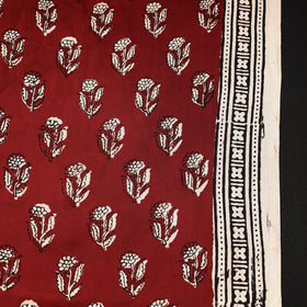 Red - bagh printed modal fabric - handcrafted