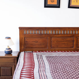  Bagh Block Printed Natural Dyed Pure Cotton Double Bed Cover 