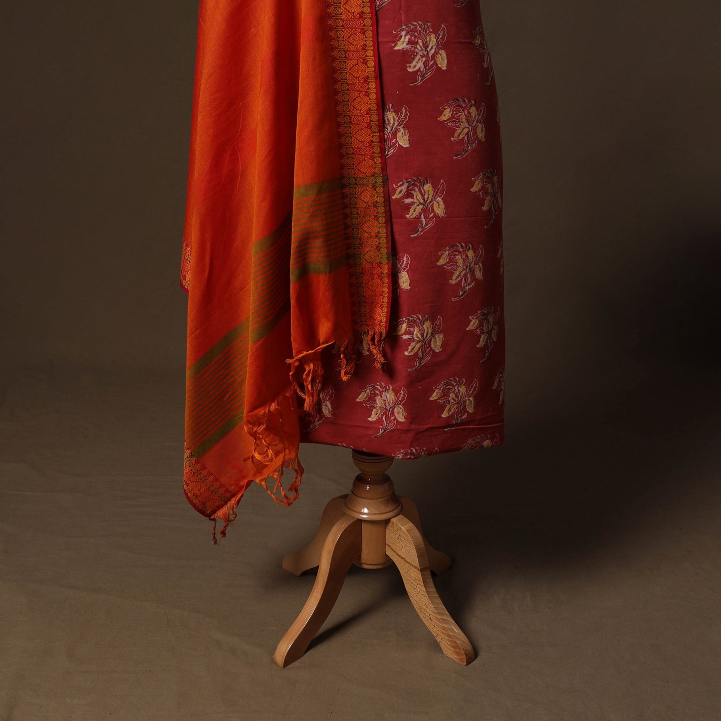 Bagru ajrakh dabu hand block print natural dyed cotton 2pc