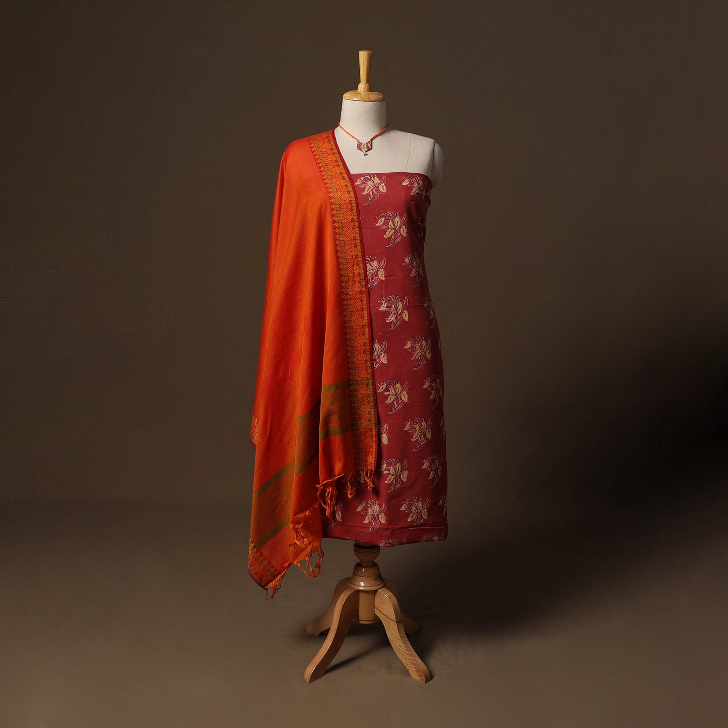 Bagru ajrakh dabu hand block print natural dyed cotton 2pc