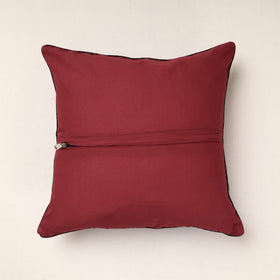 Buy Red Bagru Block Printed Cotton Cushion Cover