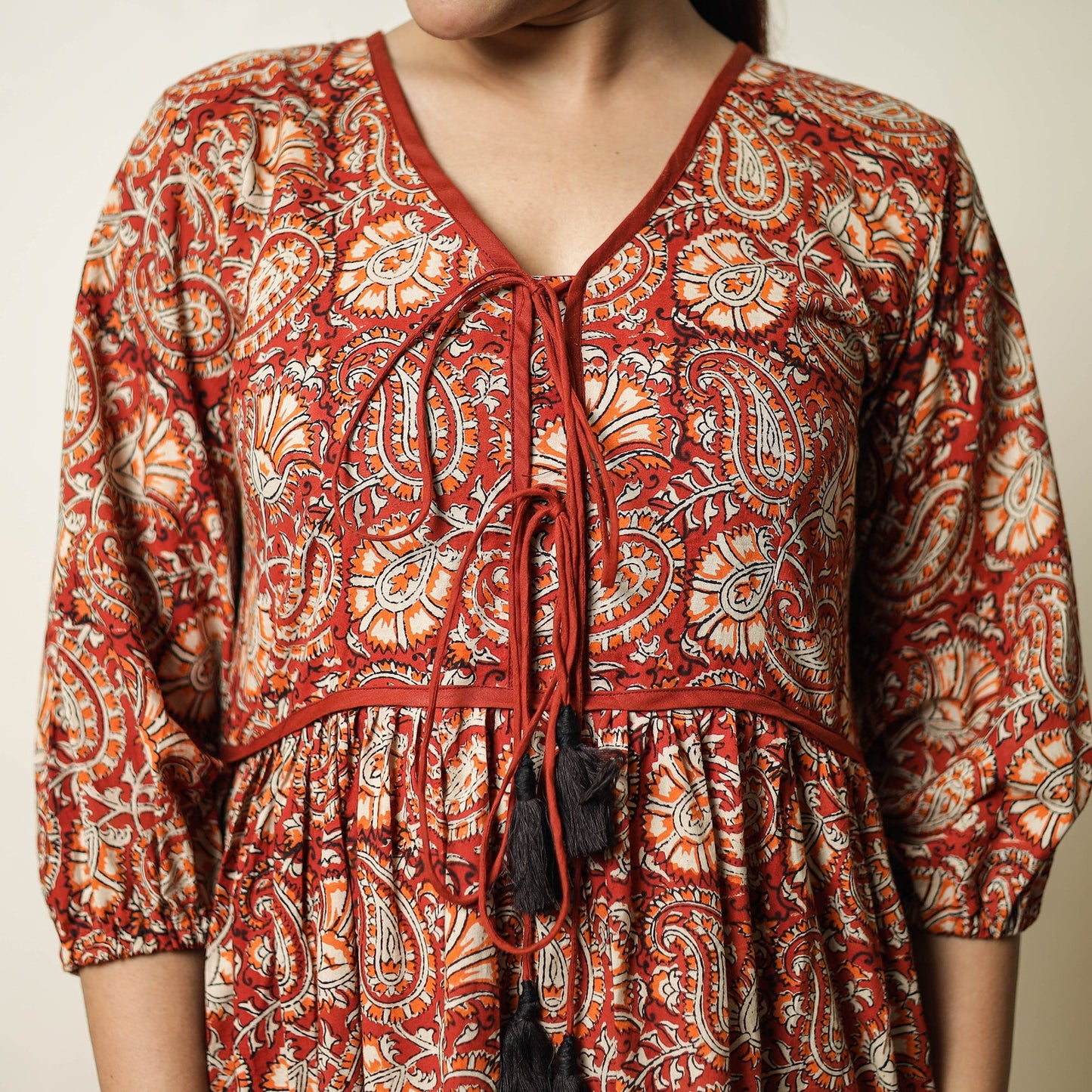 Buy Bagru Block Printed Cotton Flared Dress 17 Online at iTokri.com