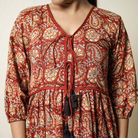 Buy Bagru Block Printed Cotton Flared Dress 17 Online at iTokri.com