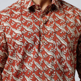  Bagru Block Printed Cotton Men Full Sleeve Shirt 