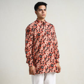 Buy Bagru Block Printing Cotton Men Short Kurta 06 Online at iTokri.com