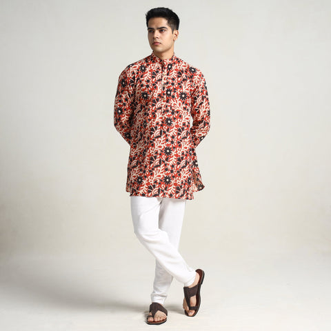 Buy Bagru Block Printing Cotton Men Short Kurta 06 Online at iTokri.com