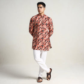 Buy Bagru Block Printing Cotton Men Short Kurta 06 Online at iTokri.com