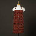 Red - bagru cotton apron with pocket 19 - handcrafted