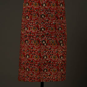Red - bagru cotton apron with pocket 19 - handcrafted