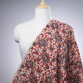 Red Traditional Bagru Print Fabric from Rajasthan