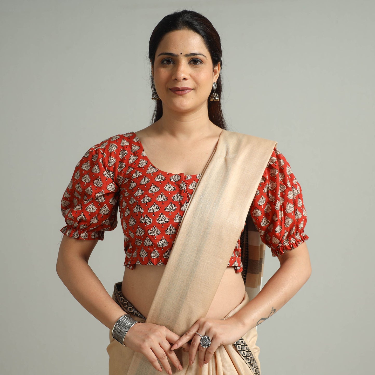 Buy Bagru Dabu Block Printed Cotton Stitched Blouse 02 Online at iTokri.com