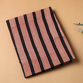 Red Bagru Fabric Cover Handmade Paper Notebook