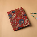 Red Bagru Fabric Cover Handmade Paper Notebook