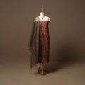 Bagru hand natural dyed cotton 2pc unstitched dress