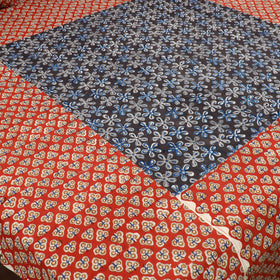 Buy Bagru Print with Kalamkari Patch Cotton Bedsheet Set