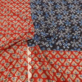 Buy Bagru Print with Kalamkari Patch Cotton Bedsheet Set