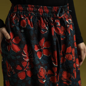 Red - bagru natural dyed cotton harem pant 18 - handcrafted