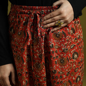 Red - bagru natural dyed cotton harem pant 19 - handcrafted