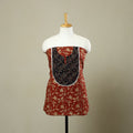 Buy Red Bagru Print Patchwork Cotton Kurta Material