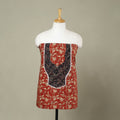 Buy Red Bagru Print Patchwork Cotton Kurta Material