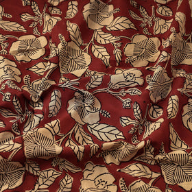 Red Bagru Block Printed Cotton Fabric 