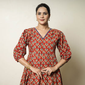  Bagru Block Printed Cotton Flared Dress 04 Online at iTokri.com