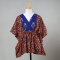 Buy Bagru Block Printed Cotton Kaftan with Tie-Up Waist (Short) Online at iTokri.com