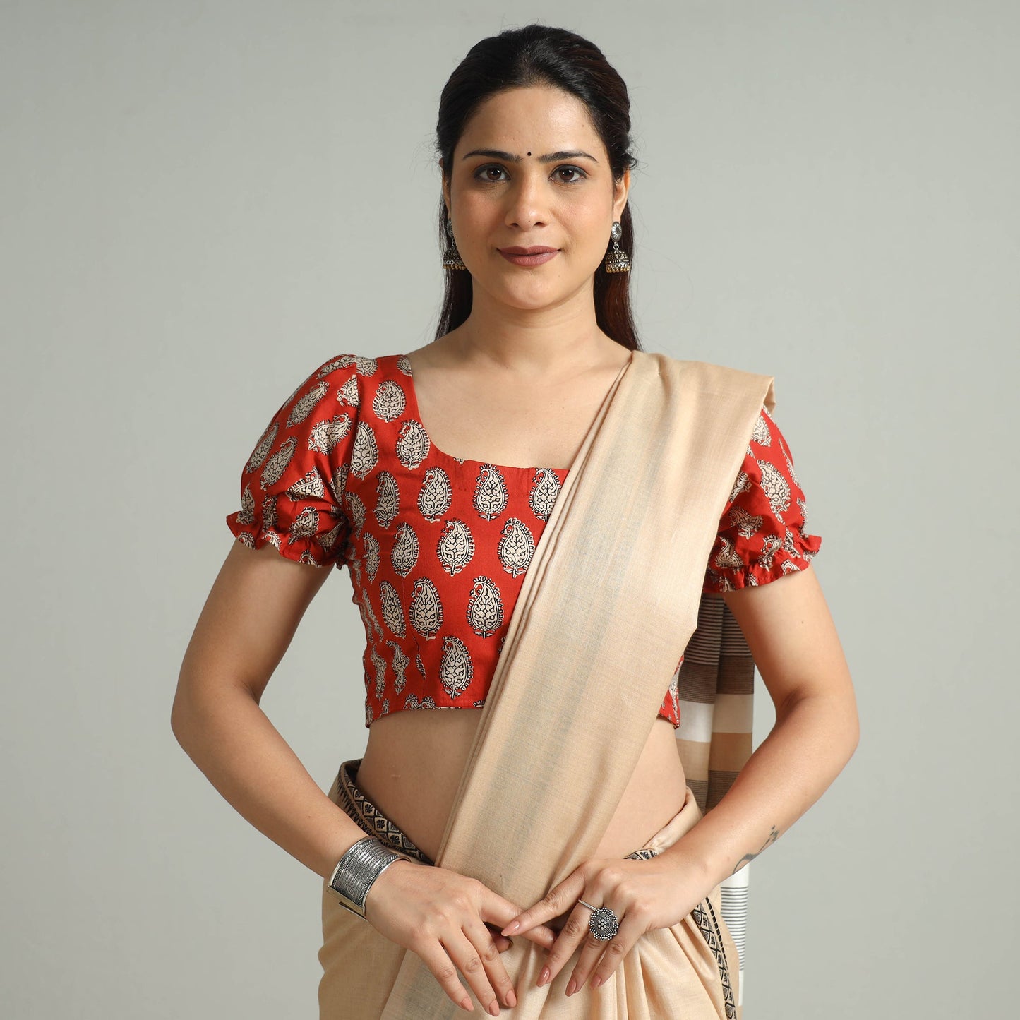 Buy Bagru Block Printed Cotton Stitched Blouse 06 Online at iTokri.com