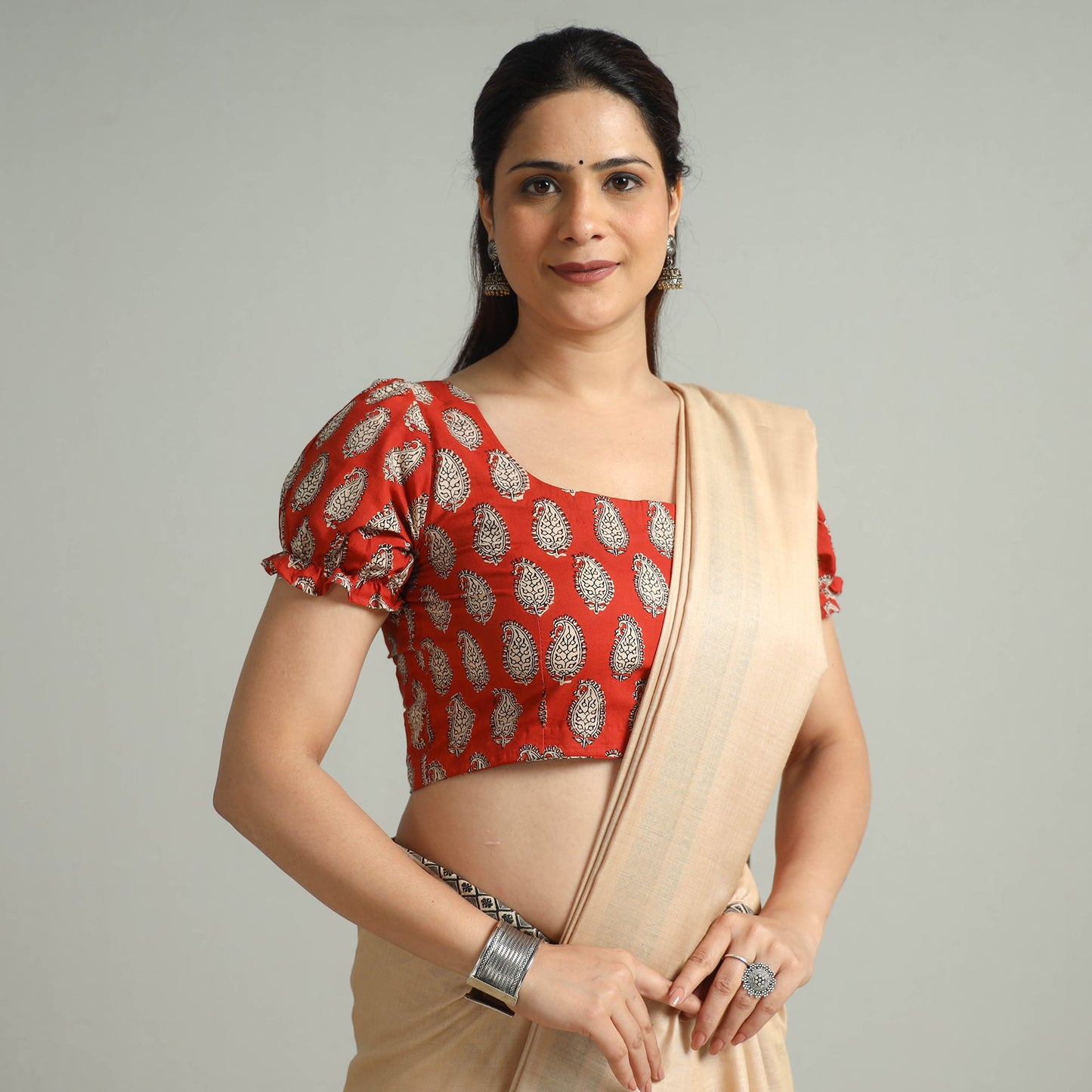 Buy Bagru Block Printed Cotton Stitched Blouse 06 Online at iTokri.com